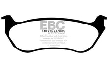 Load image into Gallery viewer, EBC 95-97 Ford Crown Victoria (Police) 4.6 (Phenolic PisTons) Greenstuff Rear Brake Pads
