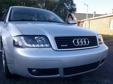 Load image into Gallery viewer, Spyder Audi A6 02-04 Projector Headlights Halogen Model Only - DRL Black PRO-YD-ADA601-DRL-BK
