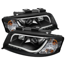 Load image into Gallery viewer, Spyder Audi A6 02-04 Projector Headlights Halogen ModelLight Tube DRL Blk PRO-YD-ADA601-LTDRL-BK
