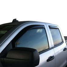 Load image into Gallery viewer, Westin 2014-2018 Chevy Silverado 1500 Dbl Cab Wade In-Channel Wind Deflector 4pc - Smoke
