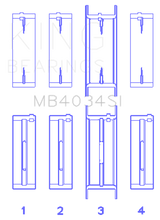 Load image into Gallery viewer, King Ford 232 (Size 0.25) Main Bearing Set
