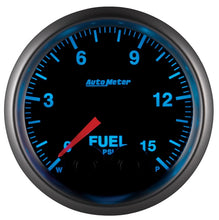 Load image into Gallery viewer, AutoMeter Gauge Fuel Press 2-1/16in. 15PSI Stepper Motor W/Peak &amp; Warn Elite
