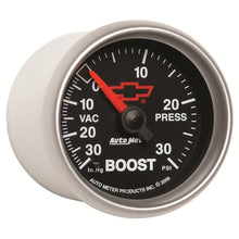 Load image into Gallery viewer, Autometer Sport-Comp II GM 52mm 30 PSI Mechanical Boost Vacumm Gauge
