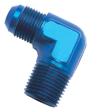 Load image into Gallery viewer, Russell Performance -4 AN to 1/4in NPT 90 Degree Flare to Pipe Adapter (Blue)
