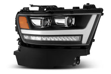 Load image into Gallery viewer, AlphaRex 19-20 Ram 1500HD PRO-Series Proj Headlight Plnk Style Blk w/Activ Light/Seq Signal/Plnk DRL
