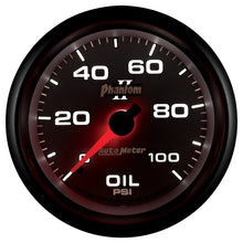 Load image into Gallery viewer, Autometer Phantom II 2-5/8in 100 PSI Mechanical Oil Pressure Gauge
