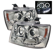 Load image into Gallery viewer, Spyder Chevy Suburban 1500 Projector Headlights LED Halo LED Chrome PRO-YD-CSUB07-HL-C
