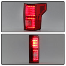 Load image into Gallery viewer, Spyder Ford F150 2015-2017 Light Bar LED Tail Lights - Red Clear ALT-YD-FF15015-LBLED-RC
