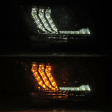Load image into Gallery viewer, AlphaRex 10-12 Ford Mustang PRO-Series Projector Headlights Plank Style Jet Black w/Top/Bottom DRL
