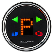 Load image into Gallery viewer, Autometer Designer 2-1/16in Chrome Domed Lens Black Dial PRNDL Gauge

