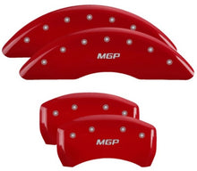 Load image into Gallery viewer, MGP 4 Caliper Covers Engraved Front &amp; Rear MGP Red Finish Silver Char 2019 Volkswagen Atlas

