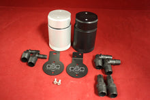 Load image into Gallery viewer, J&amp;L Oil Separator 3.0 Base Kit - Black Anodized (Incl 2 Brackets &amp; 6 Fittings)
