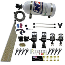 Load image into Gallery viewer, Nitrous Express 8 Cyl Shark Direct Port 4 Solenoids Nitrous Kit (200-600HP) w/10lb Bottle
