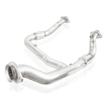 Load image into Gallery viewer, Stainless Works 2015-16 F150 2.7L Downpipe 3in High-Flow Cats Y-Pipe Factory Connection

