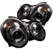Load image into Gallery viewer, Spyder Mercedes Benz CLK 98-02 Projector Headlights Halogen Model- LED Halo Blk PRO-YD-MBCLK98-HL-BK
