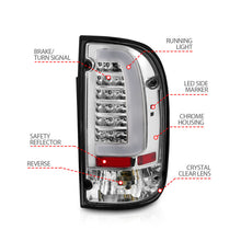 Load image into Gallery viewer, ANZO 95-00 Toyota Tacoma LED Taillights Chrome Housing Clear Lens (Pair)
