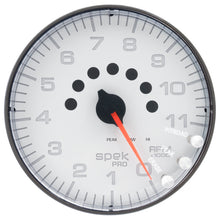 Load image into Gallery viewer, Autometer Spek-Pro Gauge Tachometer 5in 11K Rpm W/Shift Light &amp; Peak Mem White/Black
