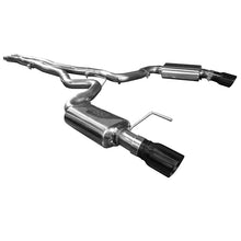 Load image into Gallery viewer, Kooks 15+ Mustang 5.0L 4V Convertible 3in Cat-Back w/ X-Pipe 4in Slash Cut Black Tips Exhaust
