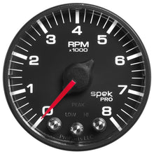 Load image into Gallery viewer, Autometer Spek-Pro Black 2 1/16 inch 8K RPM Tach w/ Shift Light and Peak Memory
