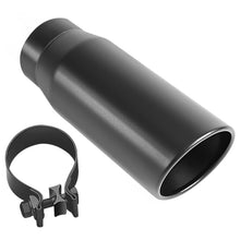 Load image into Gallery viewer, MagnaFlow Tip Stainless Black Coated Single Double Round Single Outlet 5in Dia 4in Inlet 13in L
