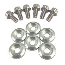 Load image into Gallery viewer, BLOX Racing New Fender Washers Kit M6 12pt - 6pc Large Diameter Silver
