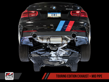 Load image into Gallery viewer, AWE Tuning BMW F3X 340i Touring Edition Axle-Back Exhaust - Chrome Silver Tips (102mm)

