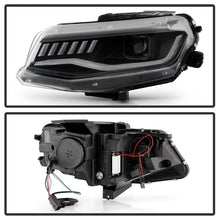 Load image into Gallery viewer, Spyder Chevy Camaro 16-18 (Do Not Fit Halogen) Projector Headlights Black PRO-YD-CCAM16HIDSI-SEQ-BK
