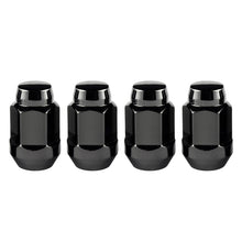 Load image into Gallery viewer, McGard Hex Lug Nut (Cone Seat Bulge Style) M14X1.5 / 22mm Hex / 1.635in. Length (4-Pack) - Black
