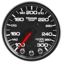 Load image into Gallery viewer, Autometer Spek-Pro Gauge Trans Temp 2 1/16in 300f Stepper Motor W/Peak &amp; Warn Blk/Blk
