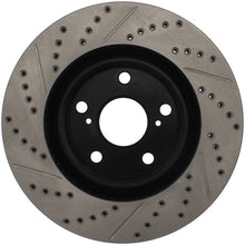 Load image into Gallery viewer, StopTech 07-09 Lexus ES 250/ES 300/ ES330/ES350 SportStop Slotted &amp; Drilled Left Front Rotor
