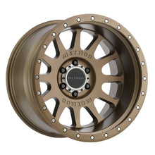 Load image into Gallery viewer, Method MR605 NV 20x12 -52mm Offset 6x5.5 106.25mm CB Method Bronze Wheel
