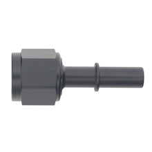 Load image into Gallery viewer, DeatschWerks 8AN Female Flare Swivel to 3/8in Male EFI Quick Disconnect - Anodized Matte Black
