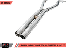 Load image into Gallery viewer, AWE Tuning 2015+ Dodge Charger 6.4L/6.2L SC Non-Resonated Touring Edition Exhaust - Silver Tips
