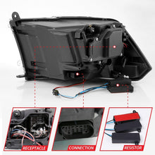 Load image into Gallery viewer, ANZO 2009-2018 Dodge Ram 1500 Led Projector Plank Style Switchback H.L Halo Chrome Amber (OE Style)
