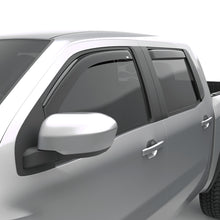 Load image into Gallery viewer, EGR 2022+ Nissan Frontier In Channel Window Visors Front/Rear Set - Dark Smoke Crew Cab
