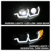 Load image into Gallery viewer, Spyder Honda Civic 16-18 2DR/4DR/Hatchback Headlight Black PRO-YD-HC16PL-SEQ-BK
