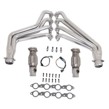 Load image into Gallery viewer, BBK 10-15 Camaro LS3 L99 Long Tube Exhaust Headers With Converters - 1-3/4 Silver Ceramic
