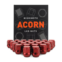 Load image into Gallery viewer, Mishimoto Steel Acorn Lug Nuts M12 x 1.5 - 24pc Set - Red
