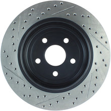 Load image into Gallery viewer, StopTech 12-15 Jeep Cherokee SRT8 Sport Slotted &amp; Drilled Rear Driver Side Brake Rotor
