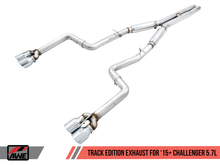 Load image into Gallery viewer, AWE Tuning 2017+ Dodge Challenger 5.7L Track Edition Exhaust - Chrome Silver Quad Tips
