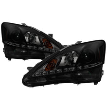 Load image into Gallery viewer, Spyder Lexus IS 250/350 2006-2010 Projector Headlights DRL Black Smoke PRO-YD-LIS06-DRL-BSM
