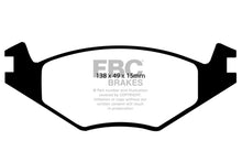 Load image into Gallery viewer, EBC 86-93 Volkswagen Cabriolet 1.8 Ultimax2 Front Brake Pads

