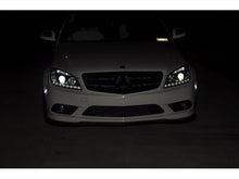 Load image into Gallery viewer, Spyder Mercedes Benz C-Class 08-11 Projector Headlights Halogen - DRL Blk PRO-YD-MBW20408-DRL-BK
