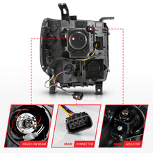 Load image into Gallery viewer, ANZO 2014-2015 GMC Sierra 1500 Projector Headlights w/ Light Bar Black Housing (Halogen Type)
