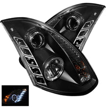 Load image into Gallery viewer, Spyder Infiniti G35 03-07 2DR Projector Halogen - LED Halo DRL Blk High H4 PRO-YD-IG35032D-DRL-BK
