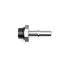 Load image into Gallery viewer, DeatschWerks 8AN ORB Male to 3/8in Male EFI Quick Connect Adapter - Anodized Matte Black
