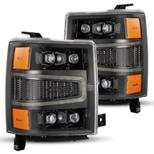 Load image into Gallery viewer, AlphaRex 04-15 Chevy 1500 NOVA-Series LED Proj Headlights Alpha BL w/Activ Light/Seq Signal &amp; SB DRL
