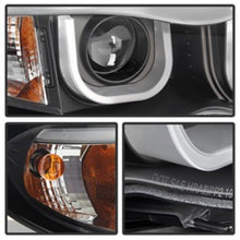 Load image into Gallery viewer, Spyder BMW E46 3-Series 02-05 4DR Projector Headlights 1PC 3D Halo Blk PRO-YD-BMWE4602-4D-3DDRL-BK
