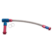 Load image into Gallery viewer, Russell Performance -6 AN to 3/8in Female NPT ProFlex Holley 4150 Dual Inlet Carb Kit (Red/Blue)
