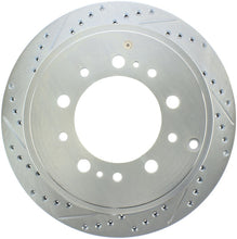 Load image into Gallery viewer, StopTech Select Sport 13-17 Toyota Land Cruiser Drilled / Slotted Rear Passenger-Side Brake Rotor
